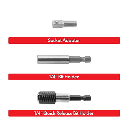 Podofo 208-teiliges Master-Schraubendreher-Bit-Set, 1/4 Zoll Sechskantschaft-Bit-Steckschlüsselsatz, Reparatur-Handwerkzeug-Set für den Heim- und Heimgebrauch