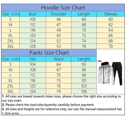 Fashion Autumn Winter Men Hoodies Men's Zipper Sweatshirts Outdoors Jogging Versatile Pants Tracksuit Comfortable Daily Quality.