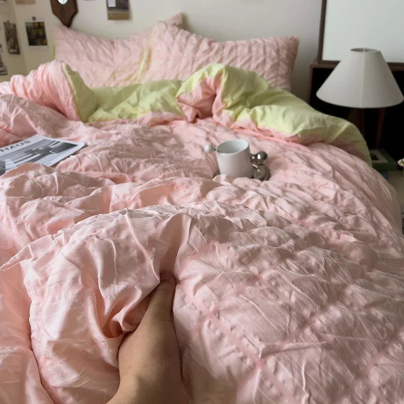 Comforter sets Bedding Set for Boys Girls Bedroom Duvet Cover Pillowcase Bedspread Simple Fashion Bed Sheet Set Bed Linens.