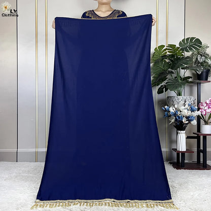 Neue Sommer Abaya für Frauen lässig Kurzarm weiches Baumwoll kleid Dubai Kaftan lose Dame Maxi Islam afrikanisches Kleid mit großem Schal.