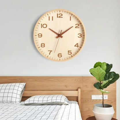 Wanduhr Wohnzimmer Zuhause Wandbehang Massivholz moderne einfache Uhr mittelalterliche Uhr Log Schlafzimmer Dekoration