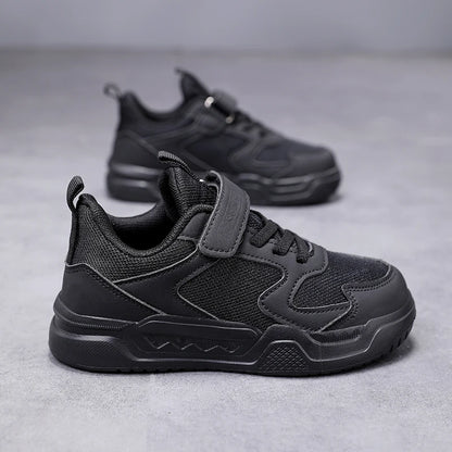 Black Kids Shoes Boys School Sneaker 4 To 12 Years Daily Walking Casual Sneaker Children Sports Shoes for Boy.