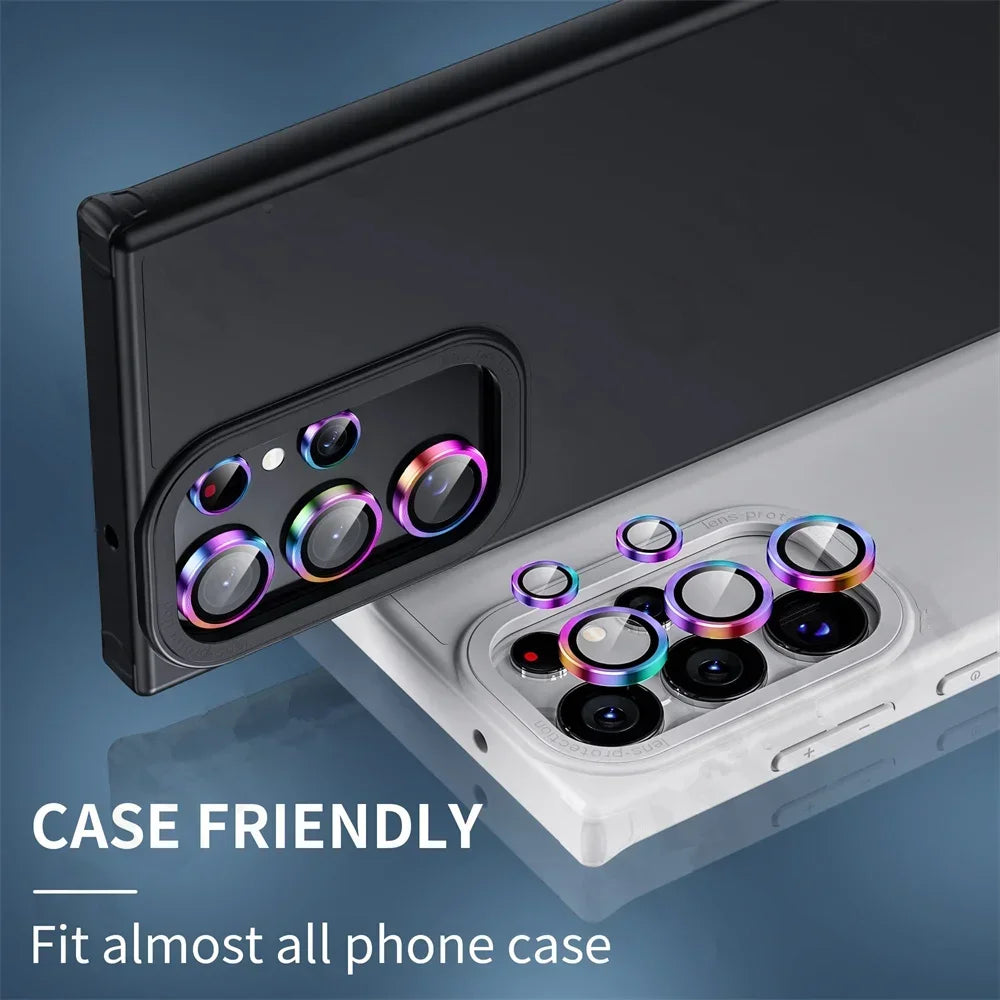 Camera Lens Protetor For Samsung S25 S24 ultra S24 S23 S22 ultra Case Tempered Glass Film Titanium Alloy Ring Phone Accessories.