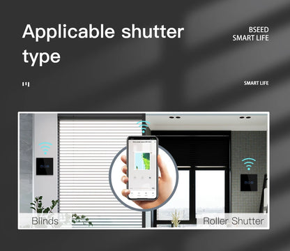 BSEED Wifi Shutter Schalter APP Control Led Smart Blind Serie Weiß Glas Panel Unterstützung Tuya Google Smart Leben Rollladen.