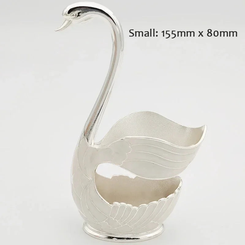 Swan-Shaped Cutlery Holder, Elegant Spoon and Fork Base, Luxury Tableware Storage, Stylish Kitchen Decor and Organizer for Home