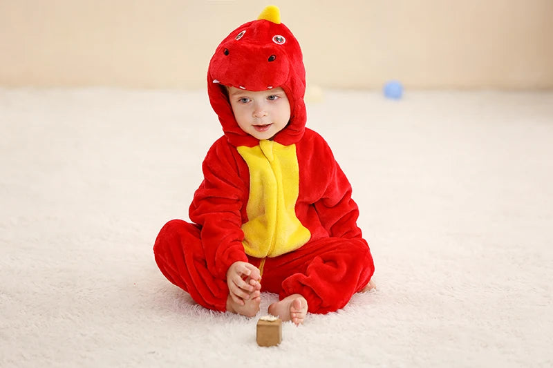 MICHLEY Winter Baby Strampler Mit Kapuze Flanell Cosplay Kleinkind Infant Kleidung Insgesamt Bodys Overall Kostüm Für Kinder Mädchen Junge