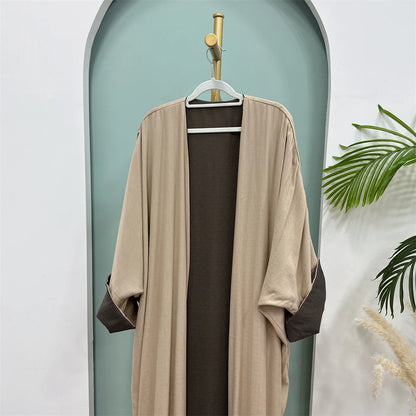 Open Modest Kimono Abaya Dubai Luxury Muslim Cardigan Coat Abayas for Women Islam Kebaya Caftan Marocain Robe Femme Musulmane