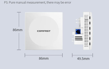 Comfast AX1500 Wifi 6 Access Point In Wall AP Gigabit 5G+2G MU-MIMO Signal Booster 86 Panel 48V POE Indoor Hotel Extender Router