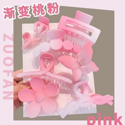 Set of 8 Plastic Hair Clip Large Hair Accessories Simple Hairpin Thin Hair Styling Tools for Women.