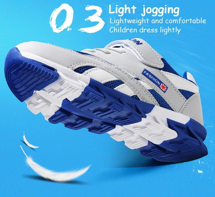 Breathable Summer Kids Sport Shoes 5-16Years Old Boys' Non-Slip Running Sneaker for Children Comfortable School Walking Footwear.