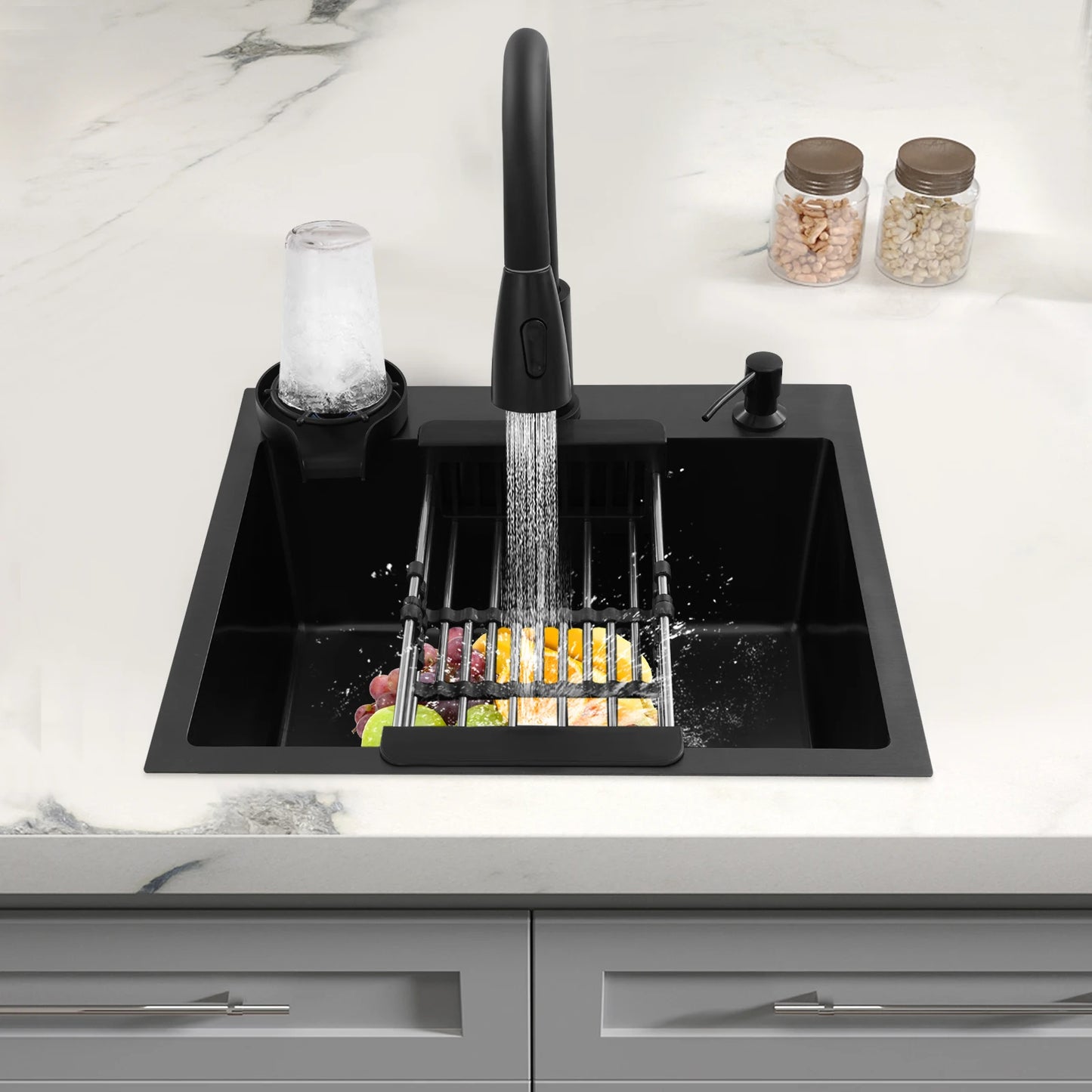 50cm X 40CM Multi-functional Kitchen Sink with Pull-Out Faucet Home Application