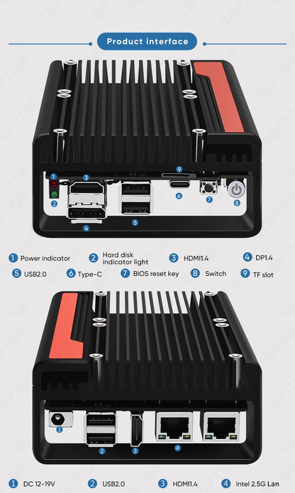 2024 Magic Multi-function Drawing /3D Printing/DIY/Soft Router Mini Pc 12th Gen Intel i3 N305 N100 Four Display 2*HDMI DP Type-C.