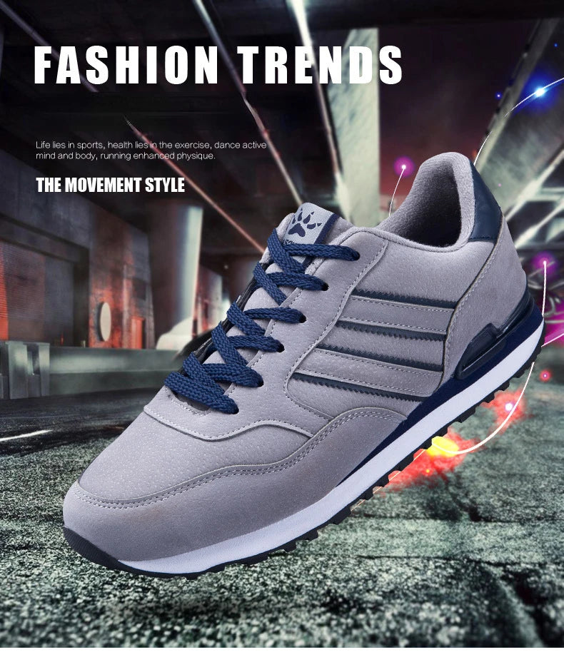 Brand Sneakers Men Outdoor Running Shoes High Quality Lace-Up Men Casual Shoes Fashion Comfortable Walking Shoes Tenis Hombres.