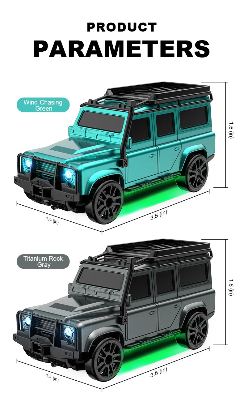 2.4G 4WD 1:64 RC Car High speed Tabletop Remote Control Car Mini Off-Road Climbing Car Mini GTR Racing Desktop Car Children Gift.