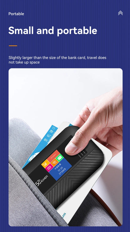 WiFi6 Lte Router 4G SIM Wifi Portable Mifi Pocket Hotspot WiFi Extender Compatible with 5G SIM Cards Type-C Port 3000mAh Battery.