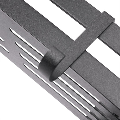 Modernes 2-stufiges Badezimmerregal in Silber/Schwarz, an der Tür montiertes Lagerregal, geeignet für Badezimmer, Küche, Wohnzimmer, Balkon