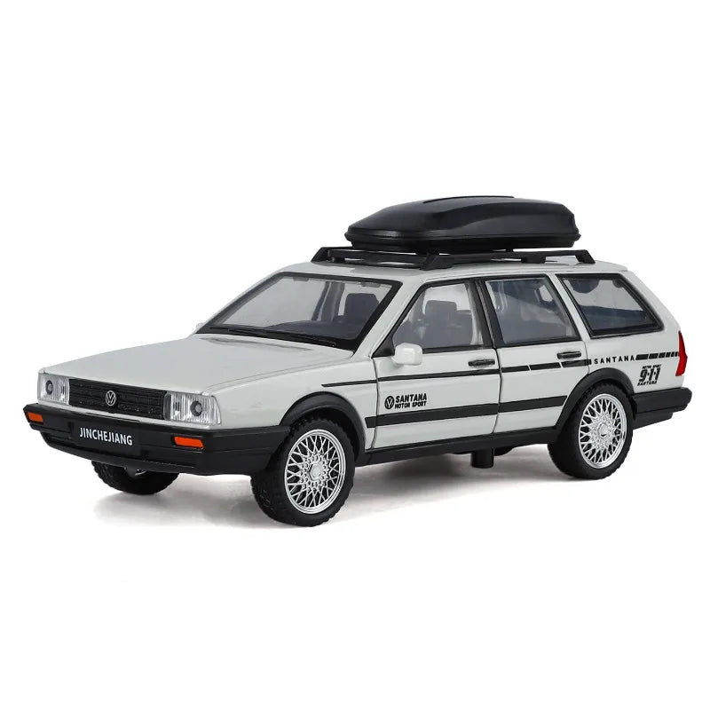 Diecast 1:32 VW SANTANA Wagon Alloy Car Model with Sound Light Children Boy Birthday Gift Toy Vehicles Miniature Voiture.