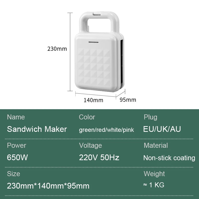 Sandwich machine breakfast machine household light food machine frying machine multi-function heating toast pressure toaster.