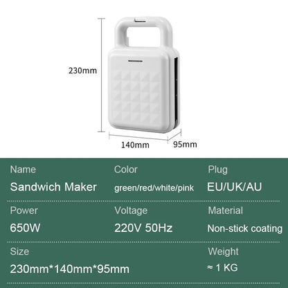 Sandwich machine breakfast machine household light food machine frying machine multi-function heating toast pressure toaster.