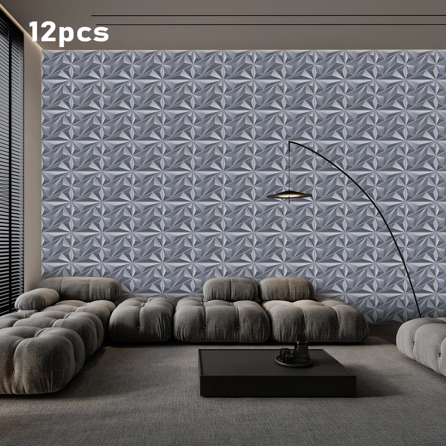 KUUJOJO 3D textured wall panel for indoor wall decoration, suitable for living room, hall, bedroom, hotel, office, send tape