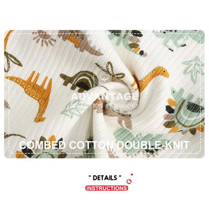 Kiddiezoom 3-teiliges modisches Sommer-Kurzarm-Cartoon-Baby-Body aus Baumwolle für Neugeborene, Jungen und Mädchen.