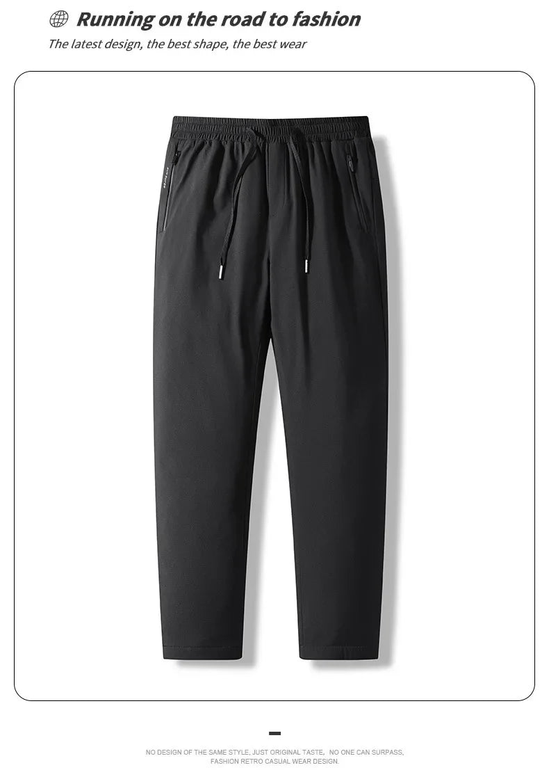 Luxury Winter Thick Warm Windproof Waterproof White Duck Down Pants Men New Down Pants Outward Wearing Cold Proof Sports Pants.