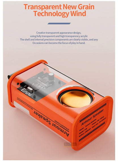 Bluetooth Speaker K08 LED Flashing Soundbar Portable Outdoor Indoor Subwoofer Loudspeaker Support TF Card FM Radio Waterproof.