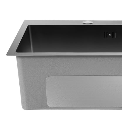 40 x 45 x 20 cm Küchenspüle-Set, Spüle aus Edelstahl 201 mit Abflusskorb und Seifenspender für Küchen, Badezimmer, Waschräume