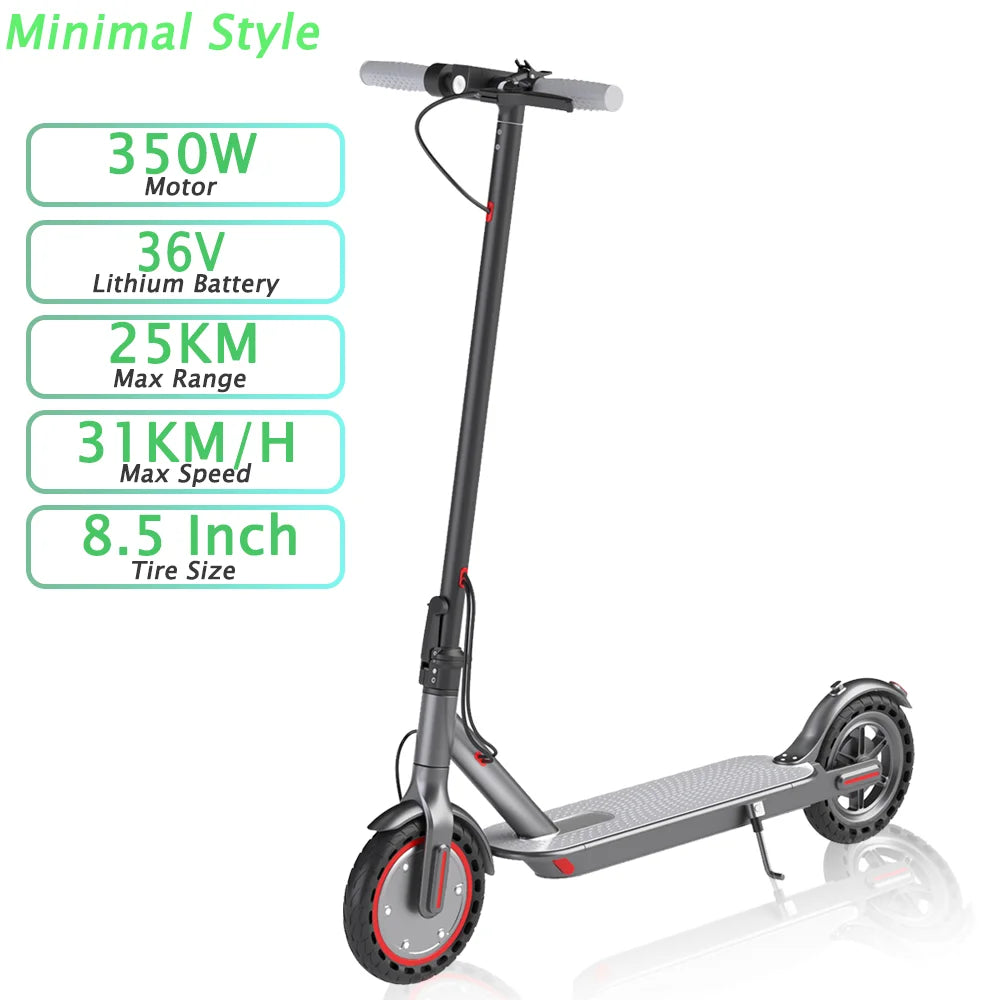JUICEASE 350W Electric Scooter 350W Motor 36V 25KM Long Range 8.5Inch 31KM/H with Seat Storage Box Smart App Foldable Escooter.