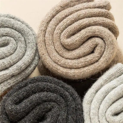 2Pairs/Men's Socks Super Thick Wool High Quality Merino Wool Socks Business Fall Winter Comfortable Mid-leg Socks Large Size Men.