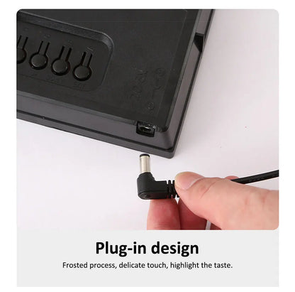 14-Zoll-große digitale Wanduhr, elektronische Uhr, Datumsanzeige, Temperatur, 8 Sätze Wecker, Ausschaltspeicher für die Küche zu Hause