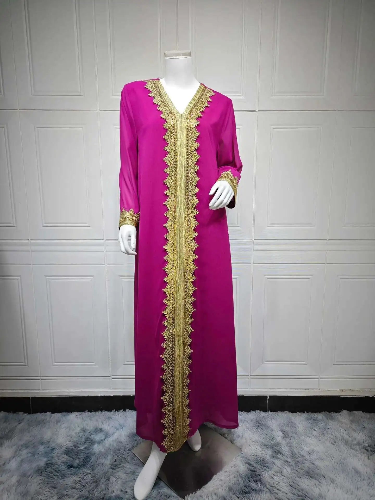 2PCS Muslimische Frauen Luxus Kimono Strickjacke Innere Kleid Set Dubai Abaya Kaftan Marokko Abend Party Kleid Djellaba Eid Jalabiya Neue.