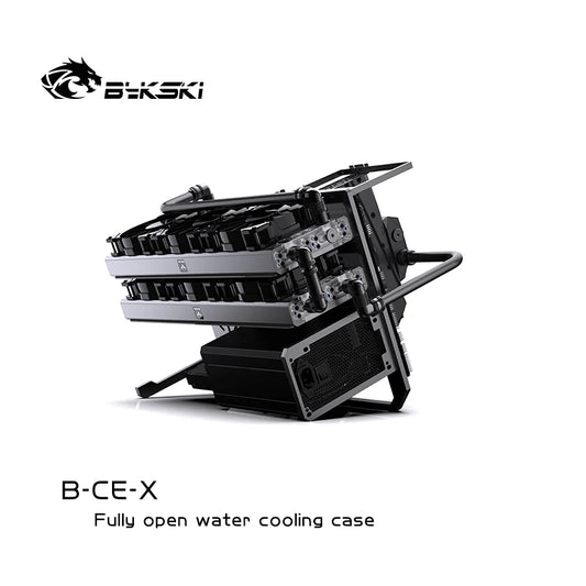 Bykski ATX Open Frame Panoramic Viewing Gaming Computer Case DIY Full Aluminum Water-Cooled Chassis B-CE-X.