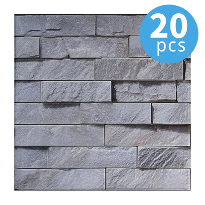 10/20Pcs 3D Faux Stone Wall Panels, Self-adhesive Panels, Kitchen Backsplash, Farmhouse Wall Decor, 30cm x 30cm