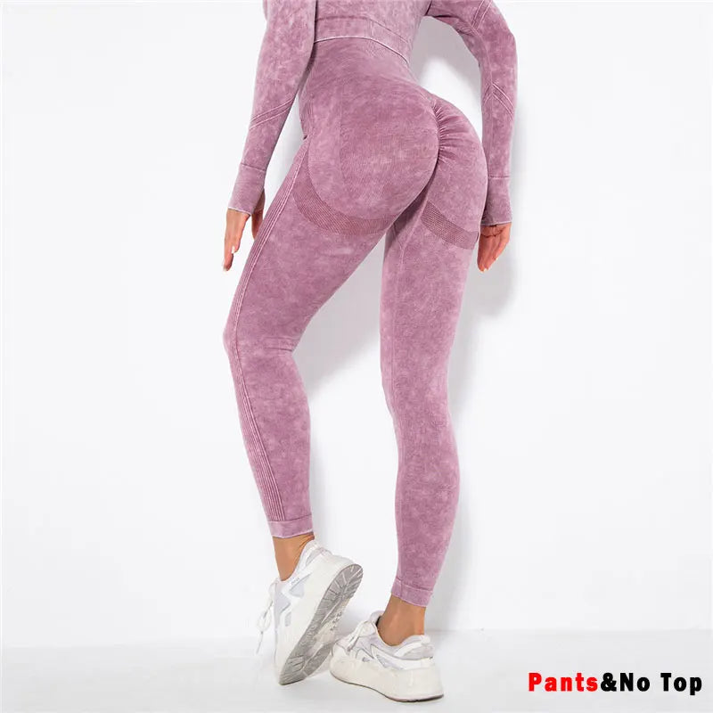 Seamless Yoga Set Gym Clothes Women's Sportswear Yoga Suits Women Fitness Set Tracksuits Sports Outfits Long Sleeve Gym Leggings