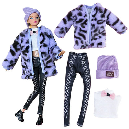 1 Set Fashion Clothes For Doll Clothes Coat Jacket Pants Dress Shirt Sweater Skirt Daily Wear Mini Doll Accessories Girl`s Toy