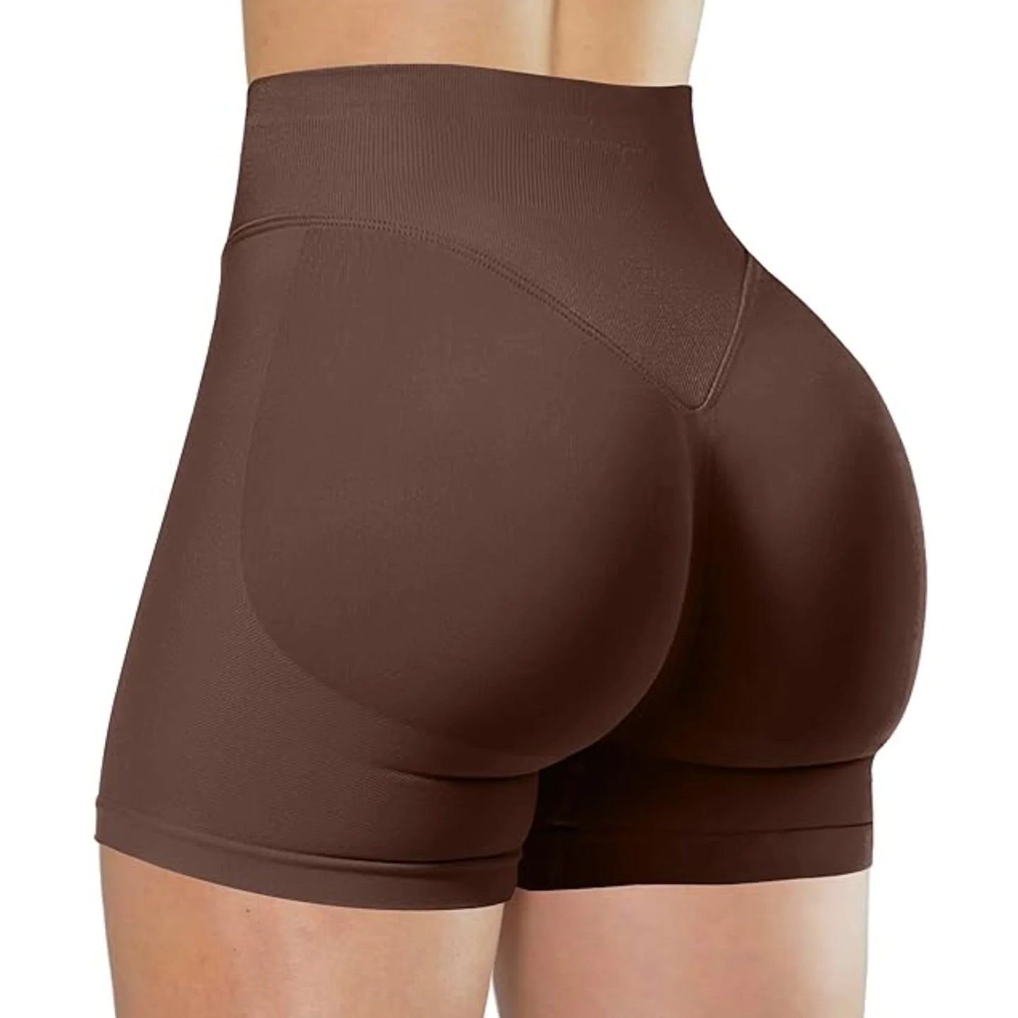 Summer High Waisted Yoga Shorts Fashionable and Sexy Running Fitness Pants Solid Color Yoga Leggings.