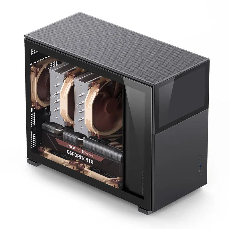 Jonsbo Pinecone D31 Case MATX ITX DTX Small Translucency Sub Screen of Video Games Support ATX Power 360 Cold Exhaust Chassis.