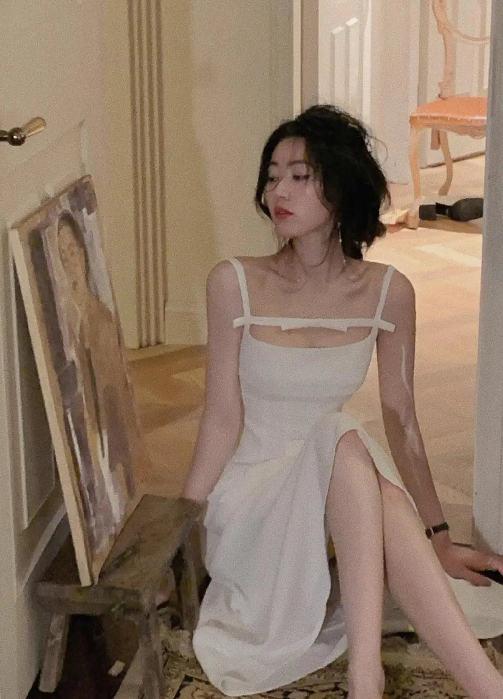 Sommer y2k Spaghetti träger Abend party Kleider solide elegante ärmellose sexy A-Linie kurzes Kleid ein Stück Vestido Mujer