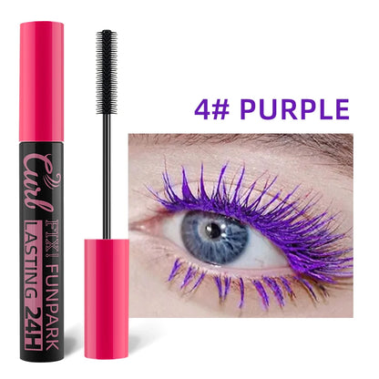 Multicolor Curling Mascara Waterproof Fast Drying Eyelashes Extension Lashes Korean Makeup Lasting White Blue Purple Mascara.
