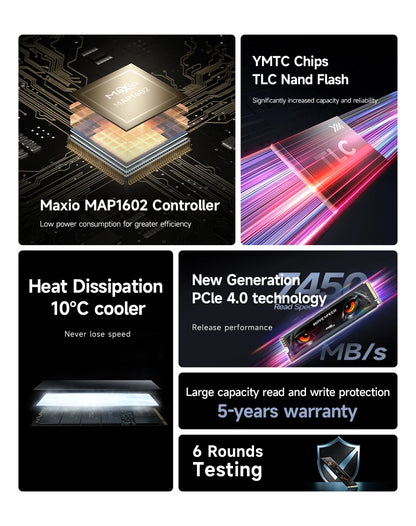 MOVESPEED 7450MB/s SSD NVMe M.2 2280 4TB 2TB 1TB Internal Solid State Hard Disk M2 PCIe 4.0x4 2280 SSD Drive for PS5 Laptop PC.