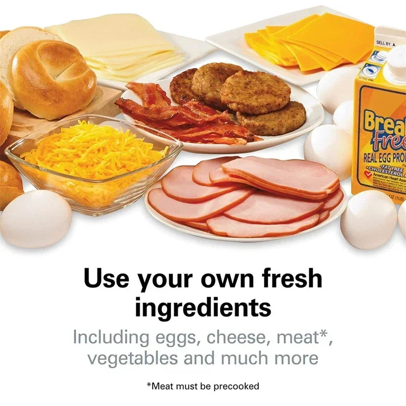 Household Breakfast Machine Portable Mini Hamburg Sandwich Muffin Bread Maker With Non Stick Egg Cooker Ring 220V Waffle Machine.