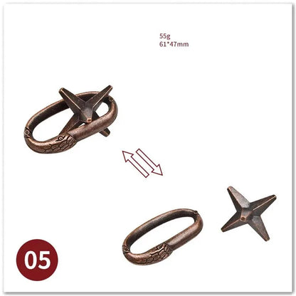 Classic IQ Metal Brain Magic Baffling Puzzles Game Toys for Children Adults Funny Gifts