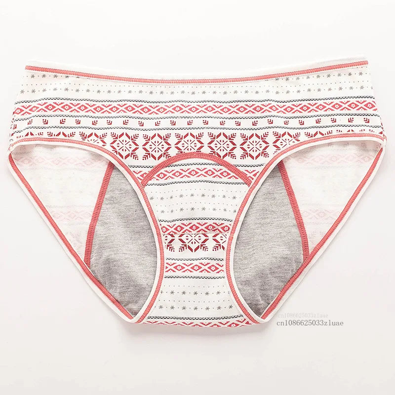 Menstrual Panties Leakproof Ladies Menstrual Pants Women's Cotton Briefs Teenager Student Mid Waist Panties for Menstruation