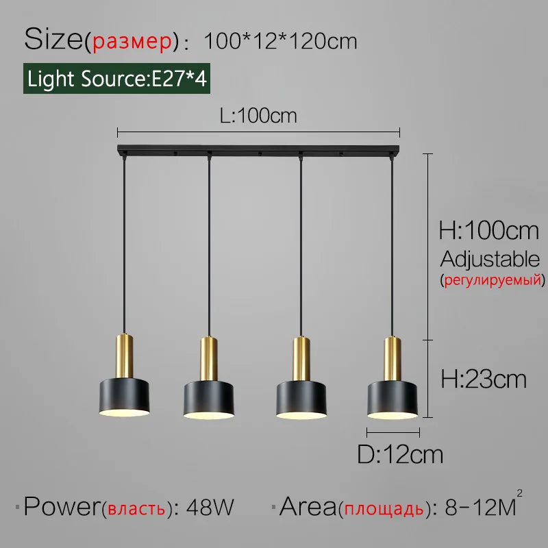 Minimalistischen esszimmer kronleuchter, moderne Nordic lampe, licht luxus wohnzimmer lampe, lange esstisch, bar tisch lampe.