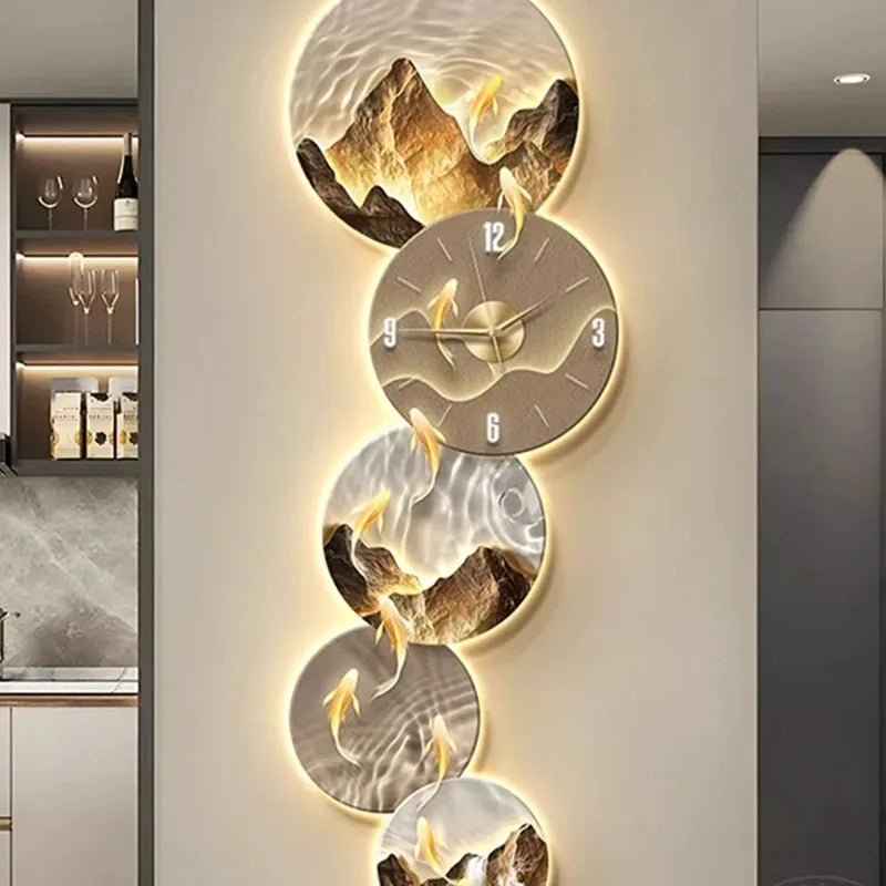 Stille Led Wanduhren Kunst Wandbild Große Innen Wohnzimmer Luxus Wand Uhr Ästhetische Orologio Da Parete Hause Dekoration