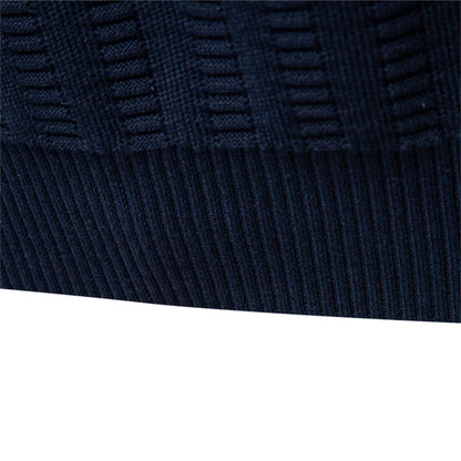 AIOPESON Luxury Striped Pullover Men Old Money Style Cotton Knitwear Thick Warm Crew Neck Winter Social Sweater Male.