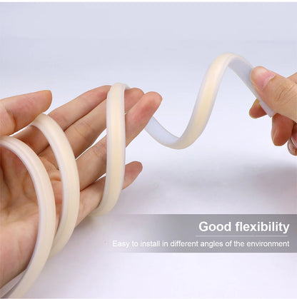 10M 5M 3M COB LED Light Strip 220V IP65 Waterproof Diode Tape 288LED/M High Lumen Neon Tube Lamp Tape Kitchen Closet Backlight.