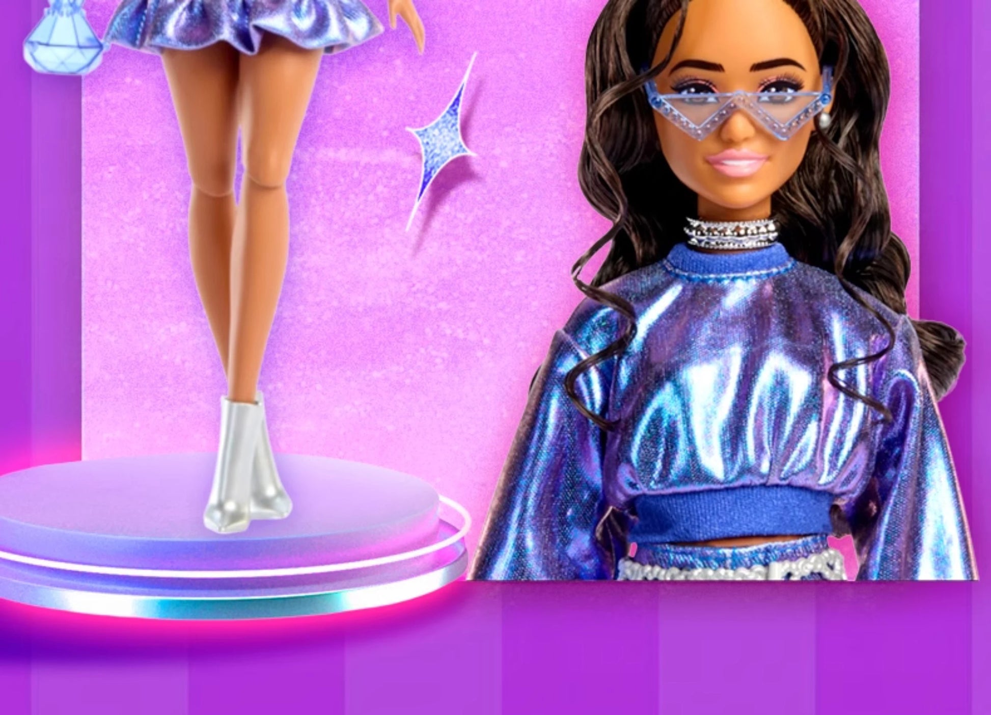 Genuine Barbie Deluxe Style Dolls Pink Dress Outfit Blond Hair Knot Bow Accessories Mesh Tights Toys For Girls Sweet Gift.