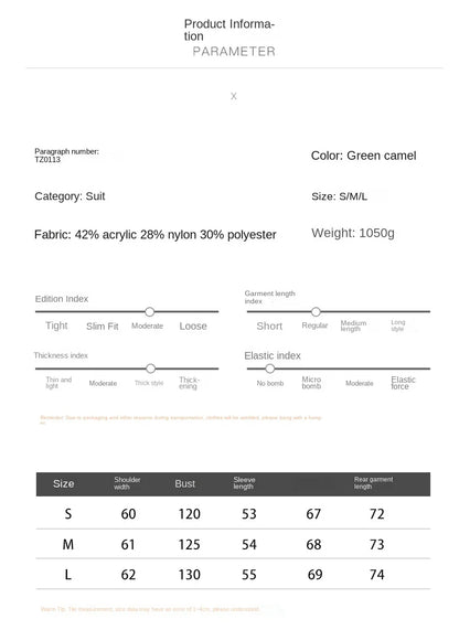 2025, Rollkragenpullover-Set für Damen, europäisch, amerikanisch, Herbst und Winter, neues lockeres, lässiges, faules, verdicktes Strickhosen-Set